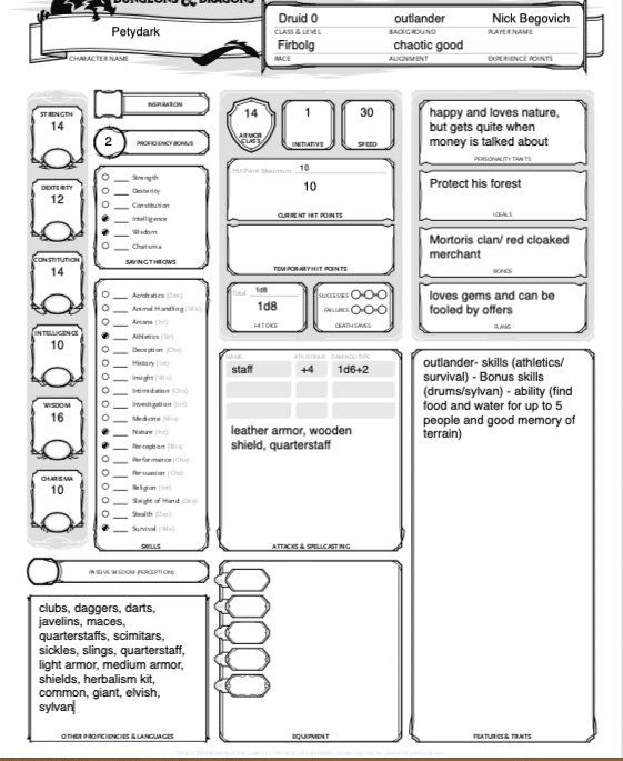 Firbolg Druid: How To Build And Play Them - Wizard Of The Tavern
